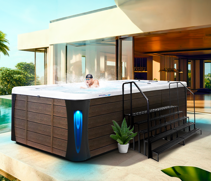Calspas hot tub being used in a family setting - Fortaleza